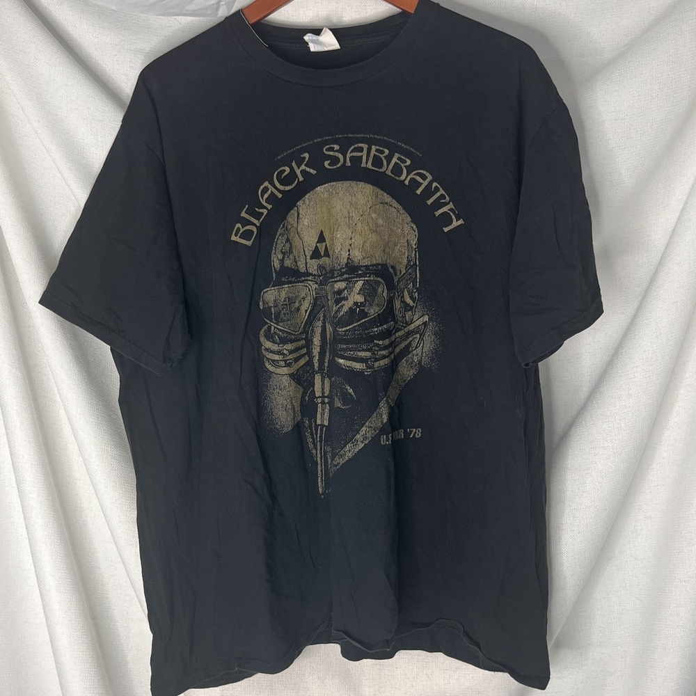 Black Sabbath Mens U.S. Tour '78 Short Sleeve Never Say Die Graphic Tee XXL